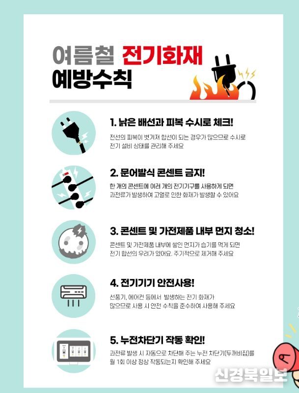 진도소방서, 여름철 전기화재! 예방이 최선