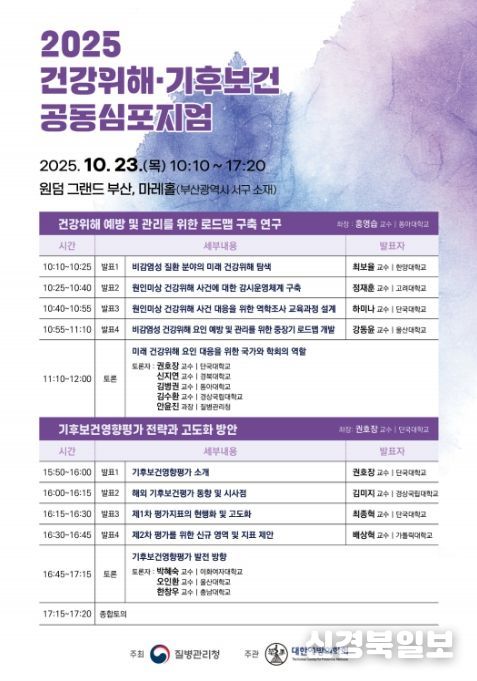 '2025 건강위해‧기후보건 공동심포지엄' 포스터