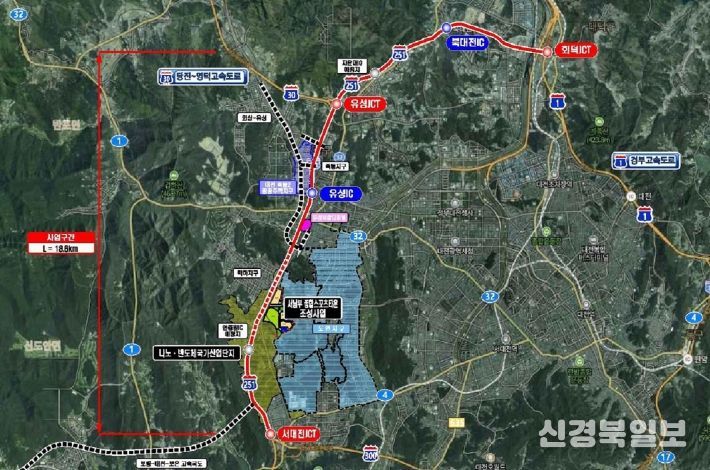 호남고속도로지선 확장 위치도