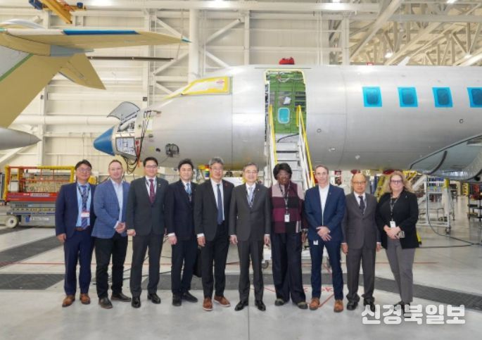 캐나다 봄바르디어社 조립공장 방문한 조현 장관