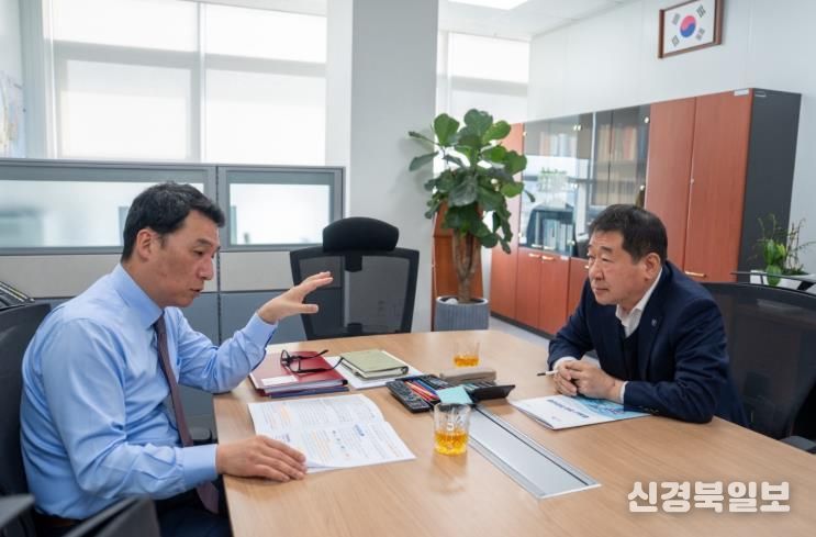 이재영 증평군수 하종목 지방재정국장 면담