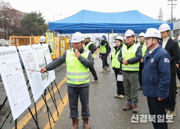 이장우 대전시장, 트램 2호선 공사 현장 방문