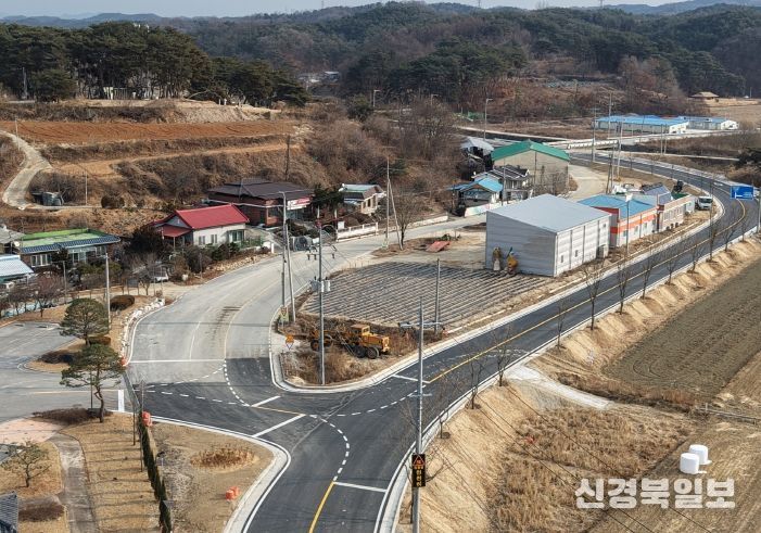 석포리 구간 도로 확포장 완료 모습