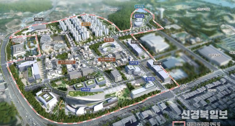 순천시가 우주항공산업진흥원의 입지 후보지로 제시한 연향들 도시개발사업 조감도
